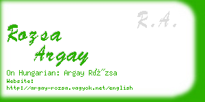rozsa argay business card